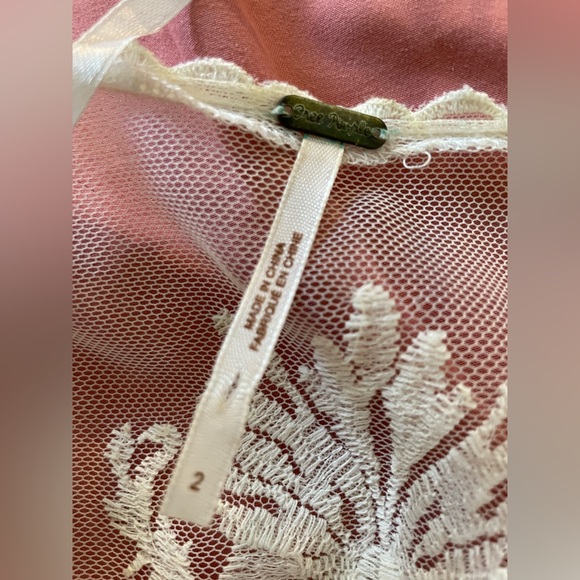 Free People Long Sleeve Lace Dress in White - Picture 12 of 14